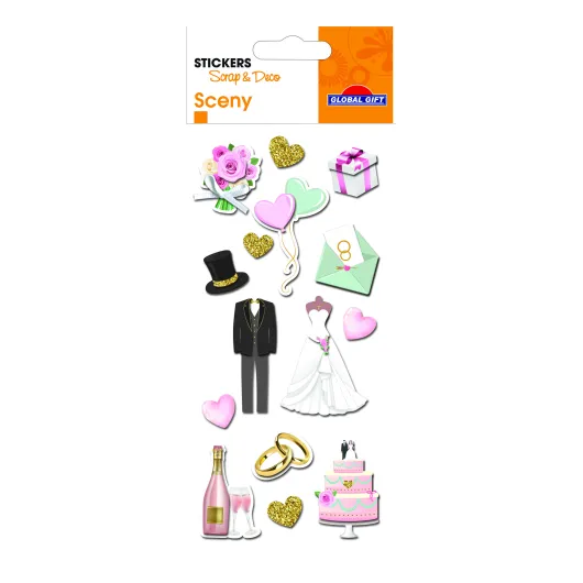 Autocolantes Sceny Scrap & Deco Boda Relieve