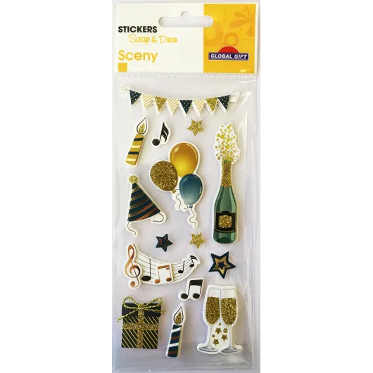 Autocolantes Sceny Scrap & Deco Celebração Glitter