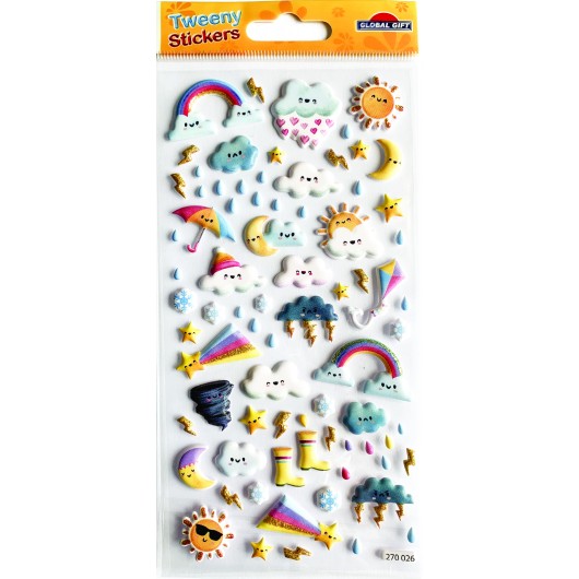 Autocolantes Tweeny Foamy Clima Chuvoso Glitter