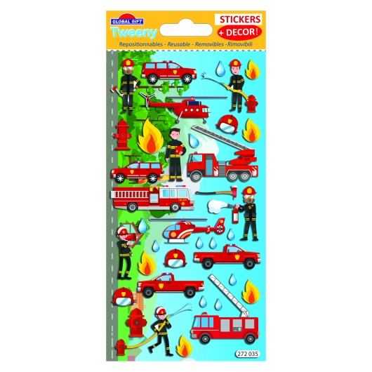 Autocolantes Tweeny Foamy Decor Bombeiros