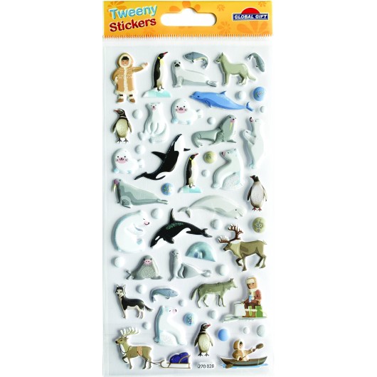 Autocolantes Tweeny Foamy Esquimais e Animais Glitter