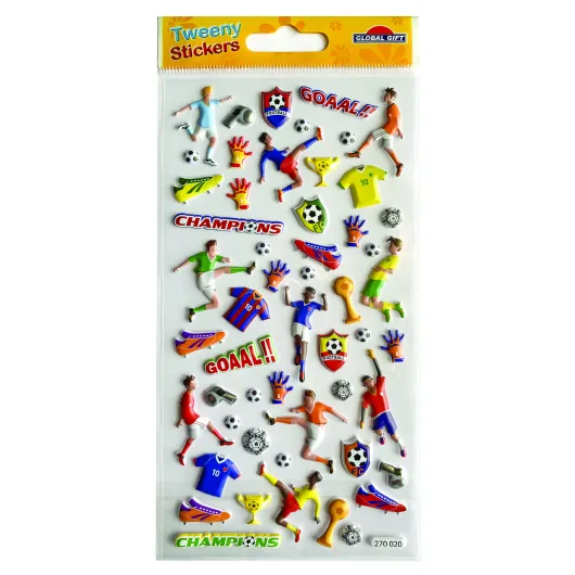 Autocolantes Tweeny Foamy Futebol Glitter