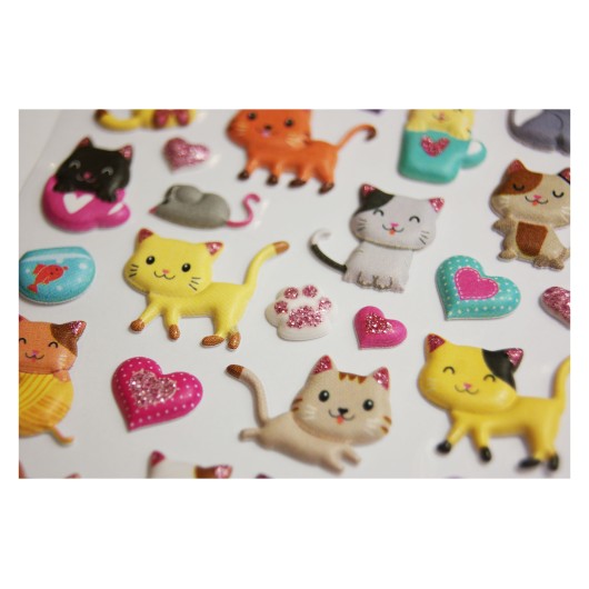 Autocolantes Tweeny Foamy Gatos Brincando