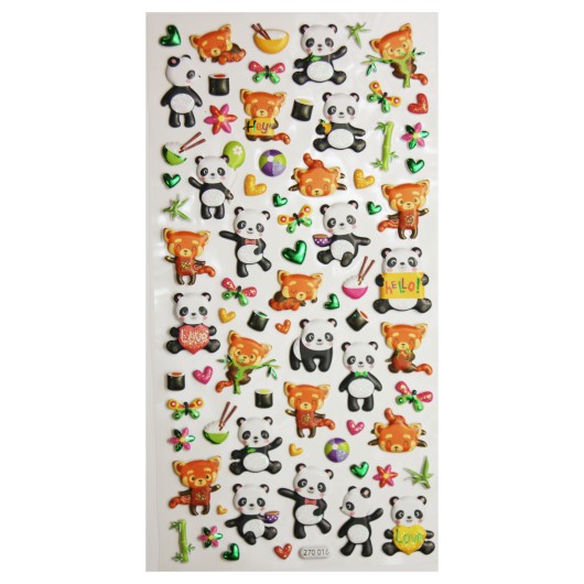Autocolantes Tweeny Foamy Panda Glitter