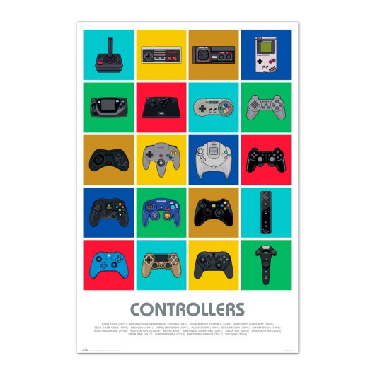 Poster Controllers – Papelaria Licenciada