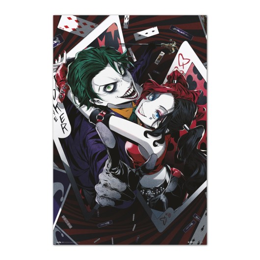 Poster DC Comics Harley Quinn e Joker Anime
