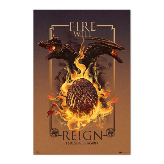Póster Jogo de Tronos A Casa do Dragão Fire Will Reign