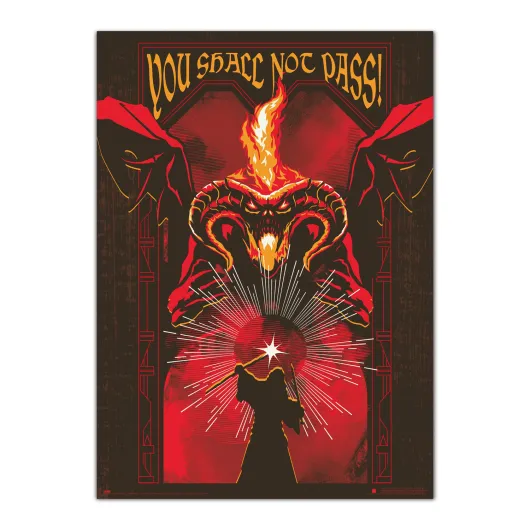 Poster Luminiscente El Señor de los Anéis Balrog – Mística e Aventura