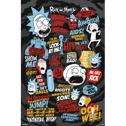Póster Rick & Morty Quotes