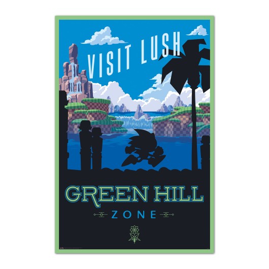 Poster Sonic Lush Green Hill Zone – Papelaria