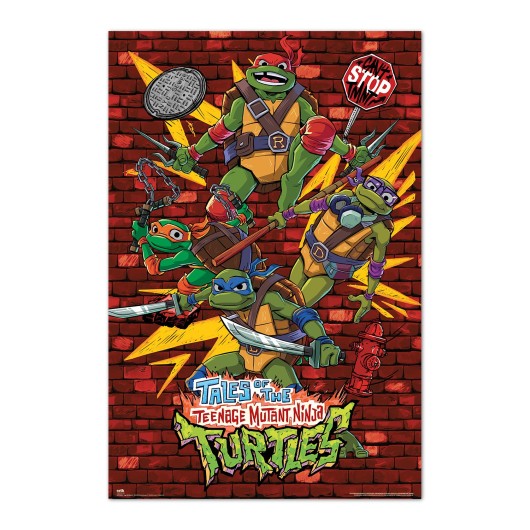 Poster Tortugas Ninja – Ação e Amizade