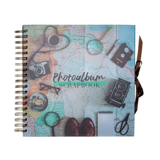 Scrapbook Álbum Foto 26×26 cm 40 Páginas Vintage Travel