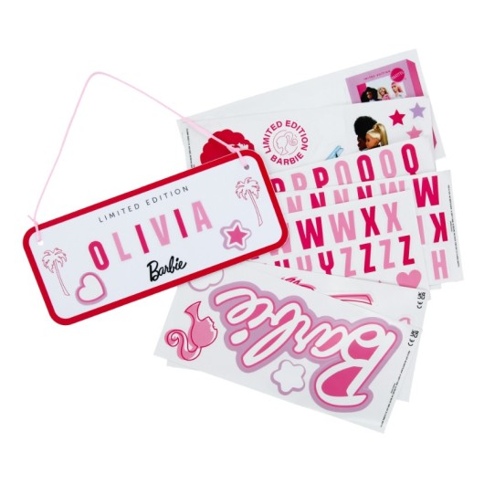 Placa Personalizável Barbie