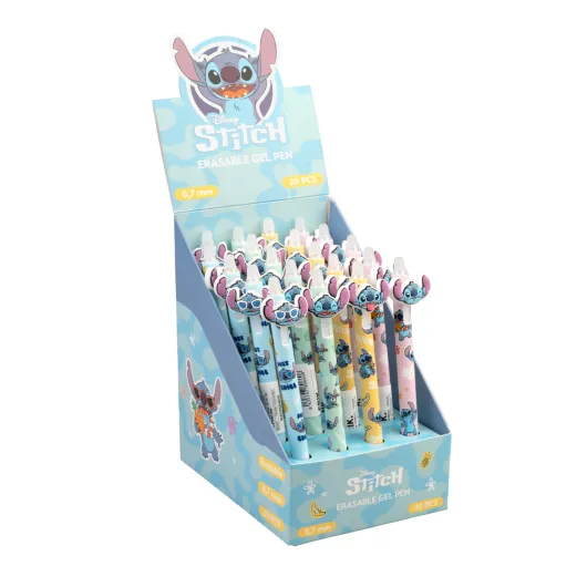 Set 20 Canetas de Gel Borráveis Disney Stitch Tropical