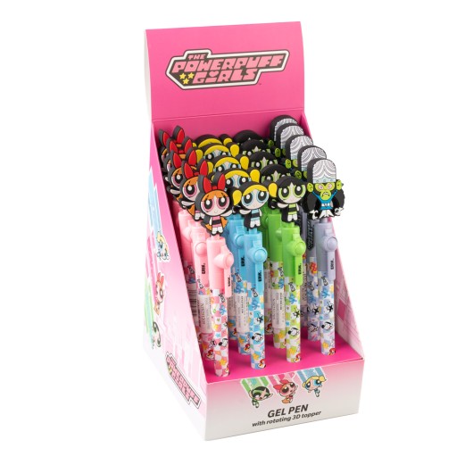 Set de 20 Canetas Topper Giratório Powerpuff Girls