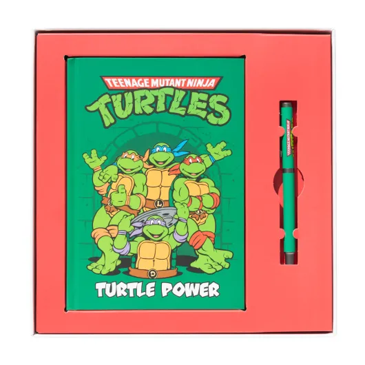 Set de Caderno Premium A5 com Esferográfica – Tartarugas Ninja