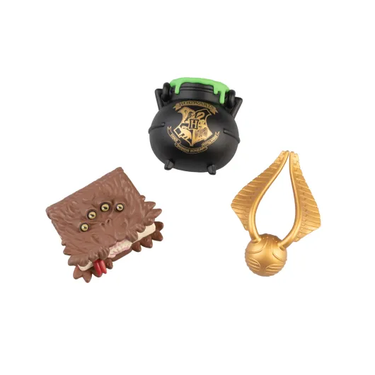 Set de 3 Imans Harry Potter - Caldeiro, Snitch Dourada e Livro dos Monstros