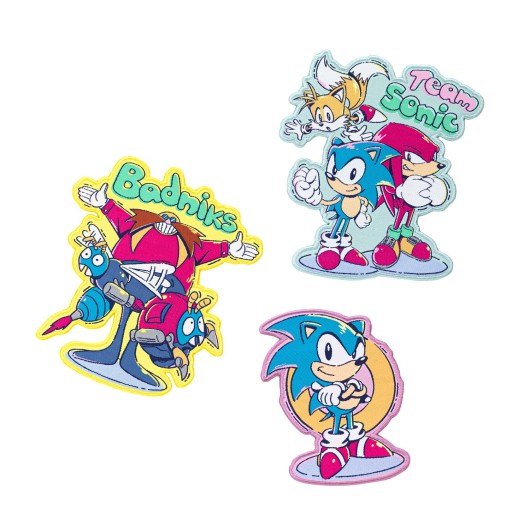 Set de 3 Parches Sonic - Nostalgia e Diversão