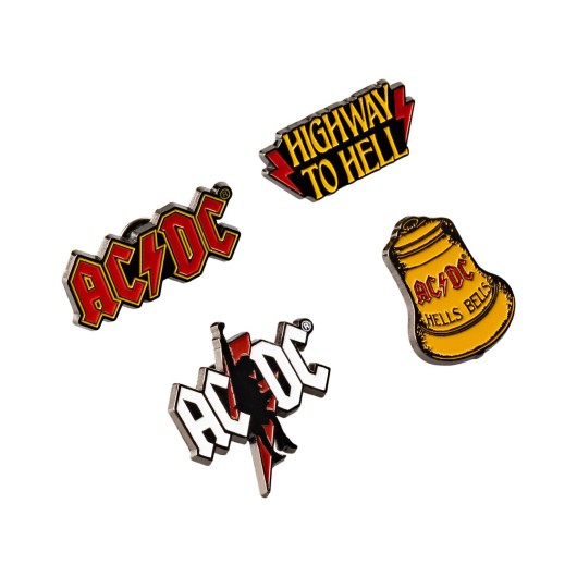 Set de 4 Pins Licenciados AC/DC