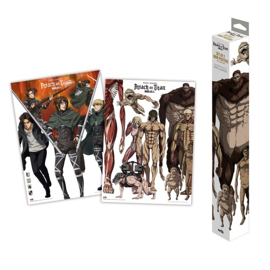 Set de Miniposters Attack on Titan