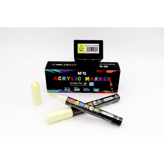 Set de Marcadores de Pintura Acrílica Amarelo 3