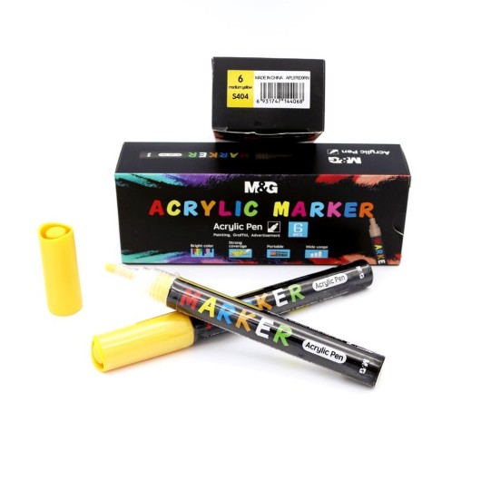 Set de Marcadores de Pintura Acrílica Amarelo 6