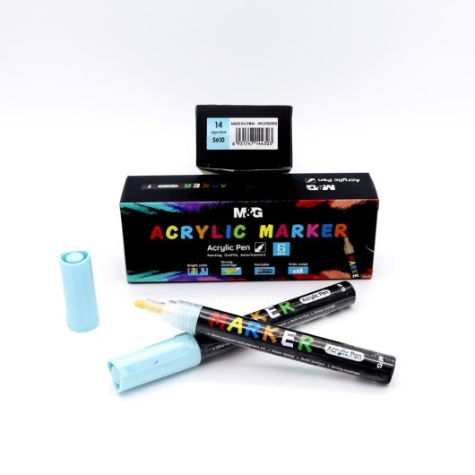 Set de Marcadores de Pintura Acrílica Azul 14