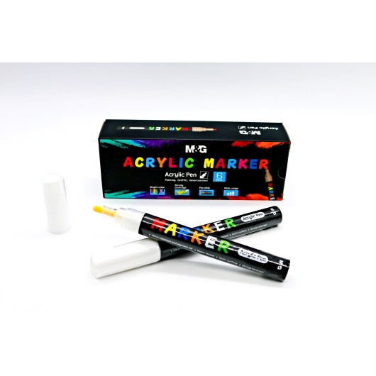 Set de Marcadores de Pintura Acrílica Branco