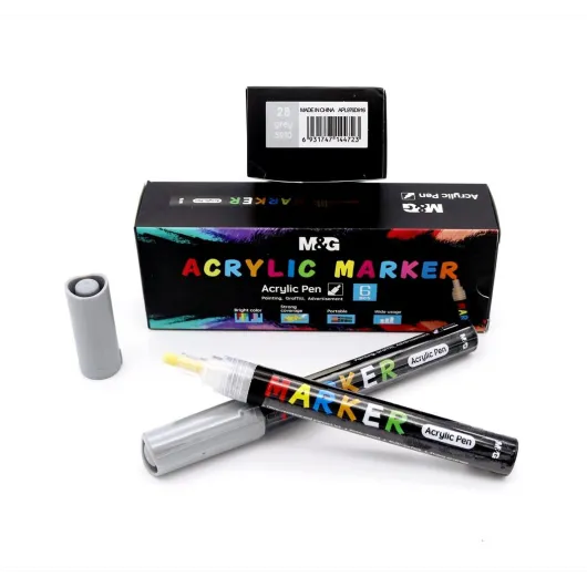 Set de Marcadores de Pintura Acrílica Cinza