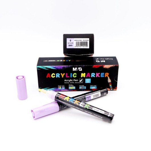 Set de Marcadores de Pintura Acrílica Lilás 9