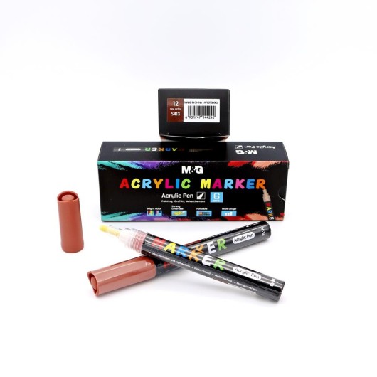 Set de Marcadores de Pintura Acrílica Castanho 12