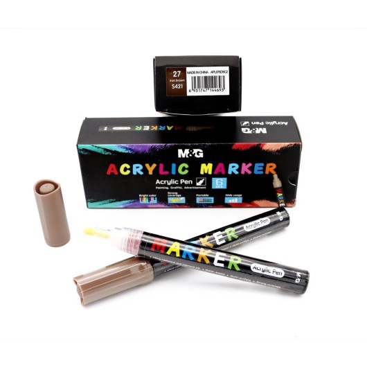 Set de Marcadores de Pintura Acrílica Castanho 27