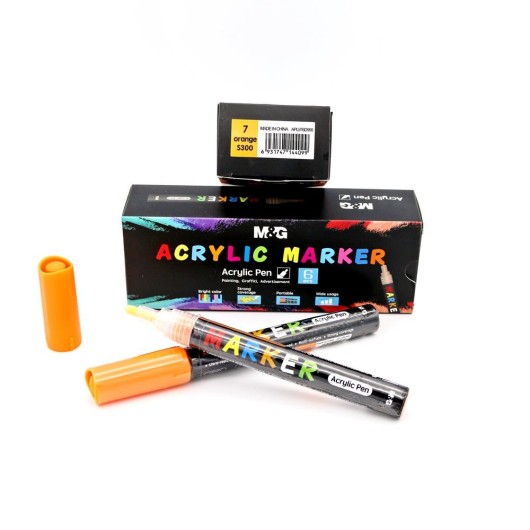 Set de Marcadores de Pintura Acrílica Laranja