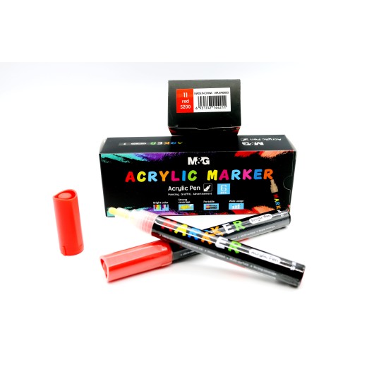 Set de Marcadores de Pintura Acrílica Vermelho