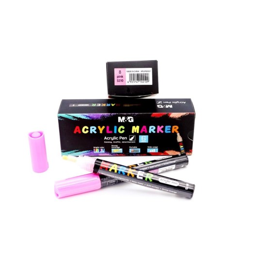 Set de Marcadores de Pintura Acrílica Rosa