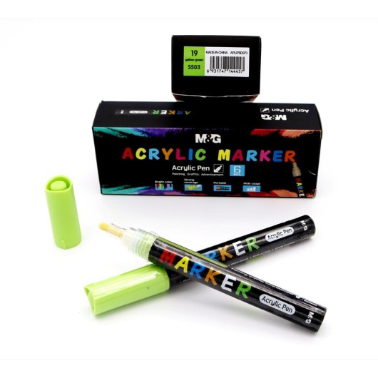 Set de Marcadores de Pintura Acrílica Verde 19