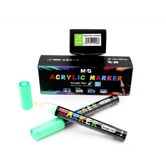 Set de Marcadores de Pintura Acrílica Verde 20