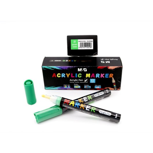 Set de Marcadores de Pintura Acrílica Verde 21
