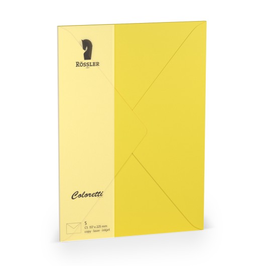 Conjunto de Sobres C5 Coloretti – 5 Unidades Amarelo