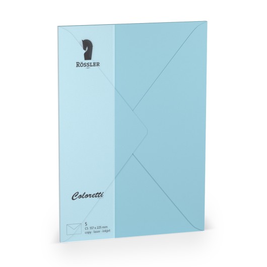 Conjunto de Sobres C5 Coloretti – 5 Unidades Azul Céu