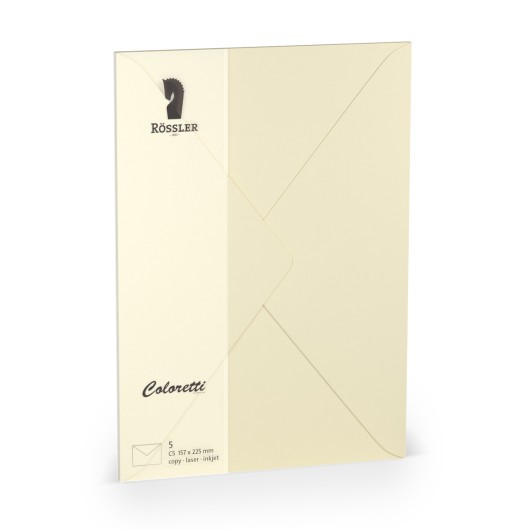 Conjunto de Sobres C5 Coloretti – 5 Unidades Creme