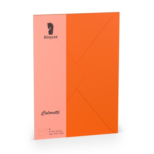 Conjunto de Sobres C5 Coloretti – 5 Unidades Laranja