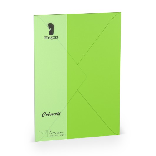 Conjunto de Sobres C5 Coloretti – 5 Unidades Verde Lima