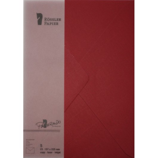 Sobre C5 Paperado Granate – 5 Unidades