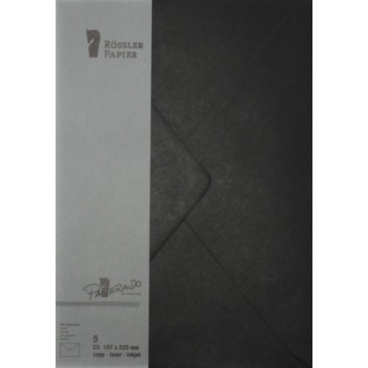 Sobre C5 Paperado Preto – 5 Unidades