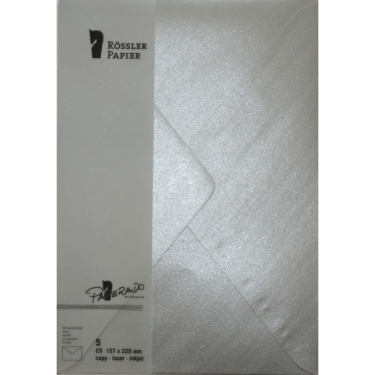 Sobre C5 Paperado Prata – 5 Unidades