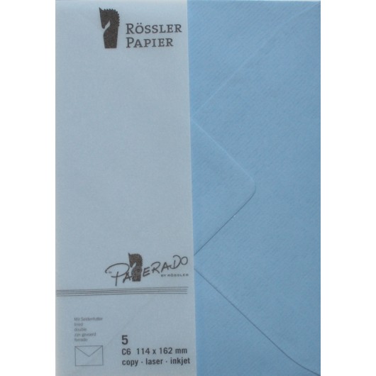 Sobre C6 Paperado Azul – 5 Unidades