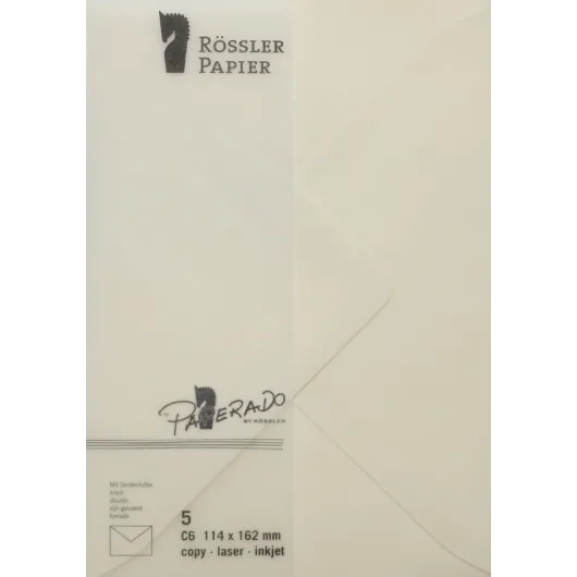 Sobre C6 Ministro Paperado Crema – 5 Unidades