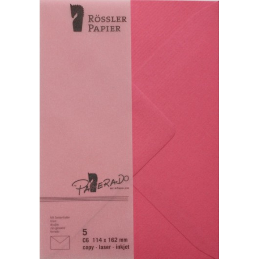 Sobre C6 Ministro Paperado Fucsia – 5 Unidades