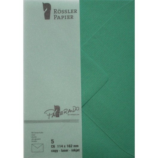 Sobre C6 Ministro Paperado Verde Acebo – 5 Unidades